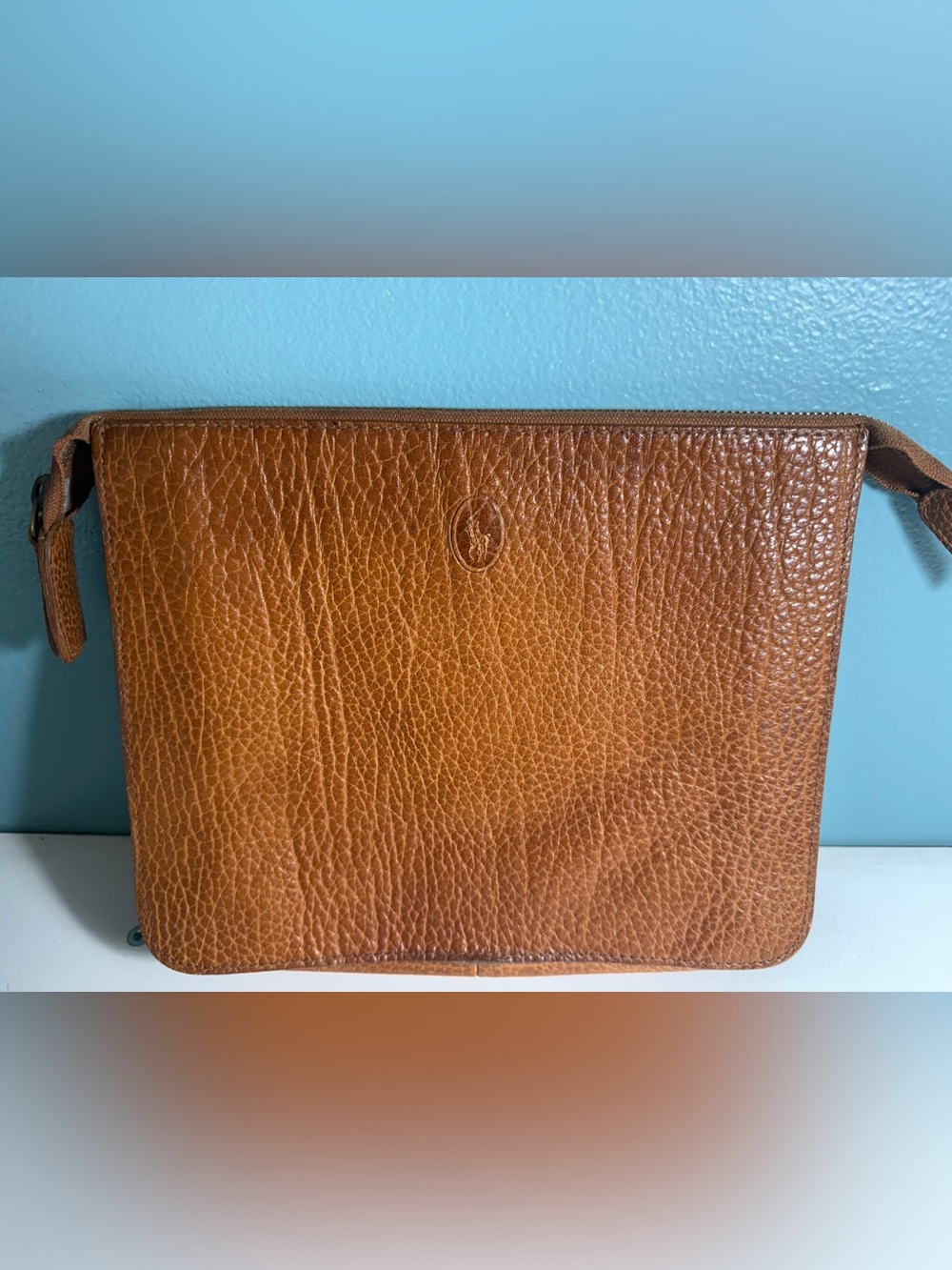 Vintage Ralph Lauren Pebbled Leather Clutch Pouch